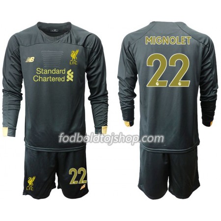 Liverpool MIGNOLET 22 Målmand Børn Hjemme Fodboldsæt 2019-20 L/S (+ Korte bukser)